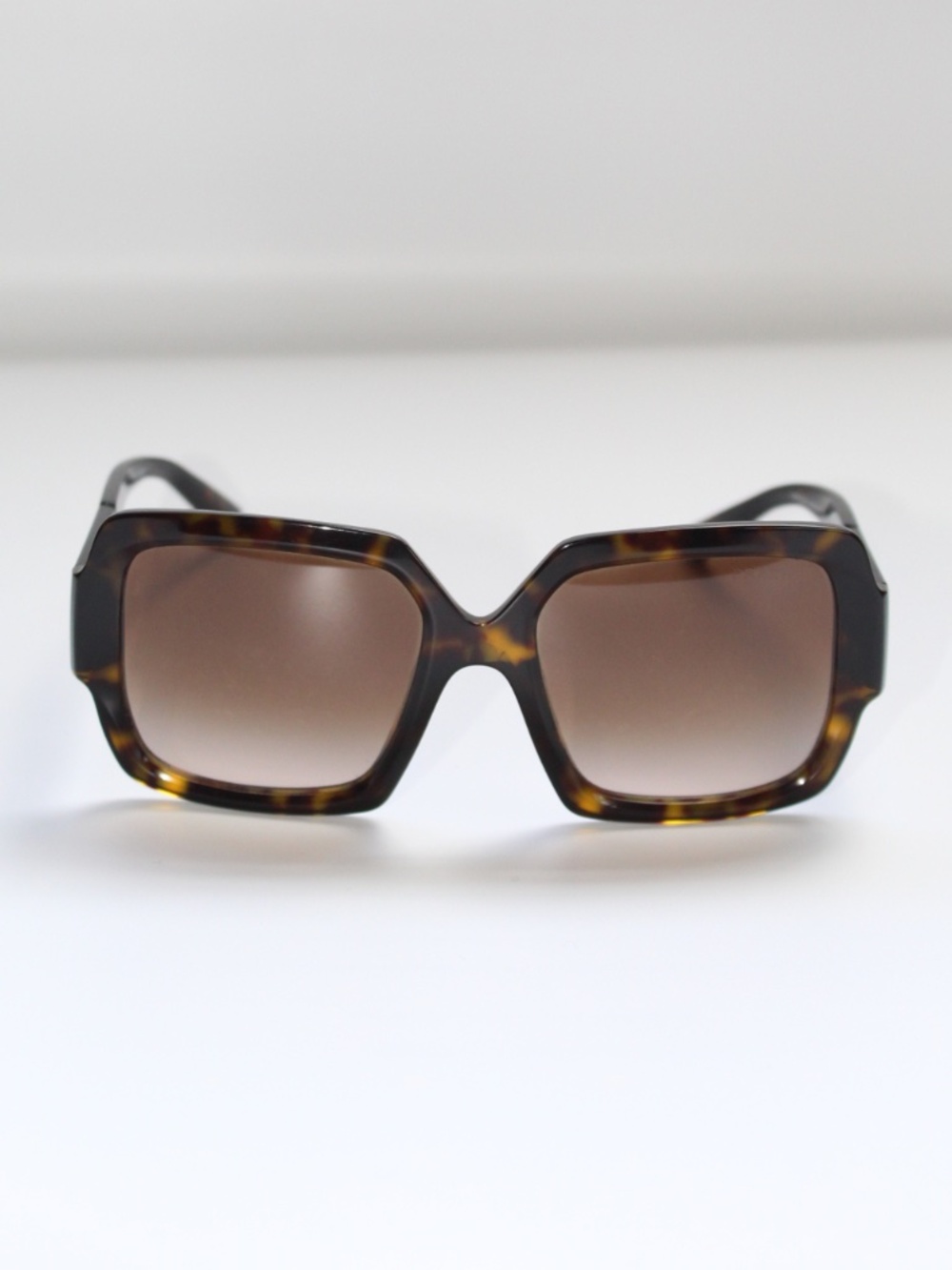 Prada-Gently Used Tortoise Shell Square Frame w/ Brown Gradient Sunglasses - Picture 2 of 8